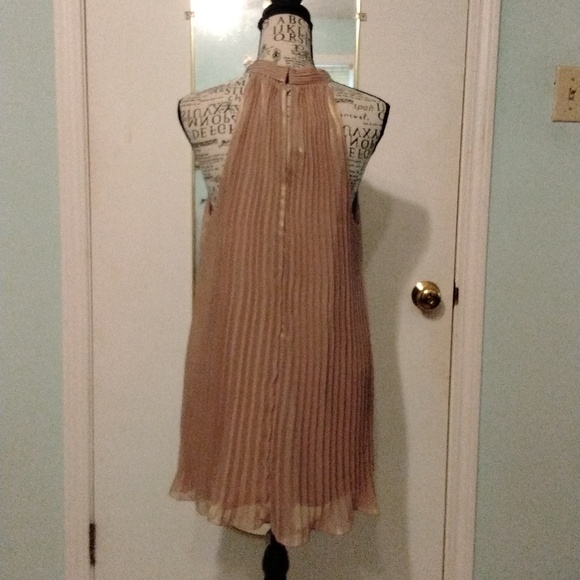 Women's accordion pleat formal champagne top by Worthington size XL Like New - Picture 4 of 5